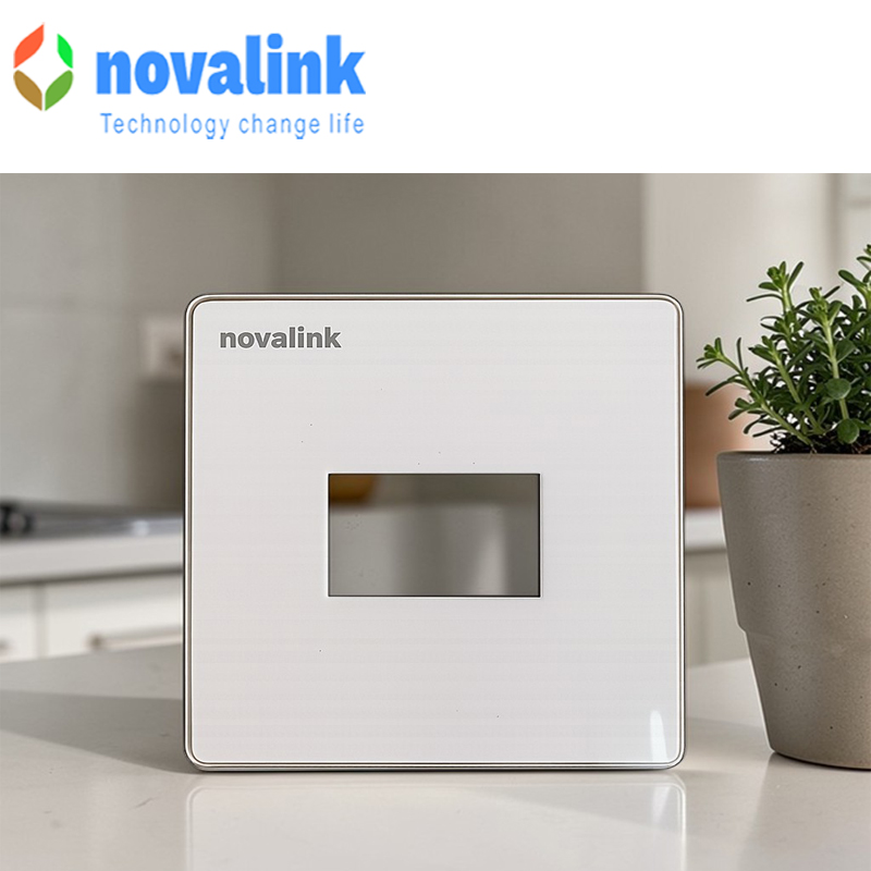 Mặt mạng công tắc ổ cắm 1 cổng hình vuông kích thước 86*86 Mã NV-22001SW chính hãng novalink