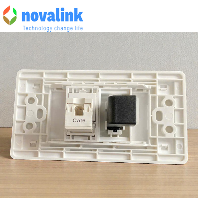 Bộ mặt mạng + HDMI âm tường novalink  NV-21002SW+CC-04-00231+ P30B chính hãng