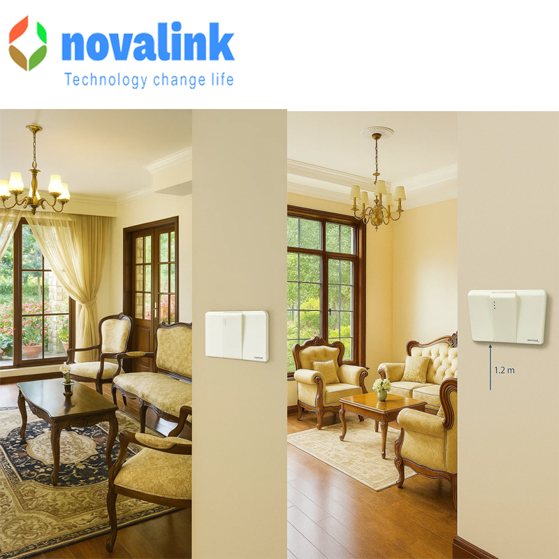 Mặt  một công tắc 2 chiều novalink  mã A6-02-1 mầu trắng, khung lắp hạt bằng nhôm cao cấp  công xuất 10A