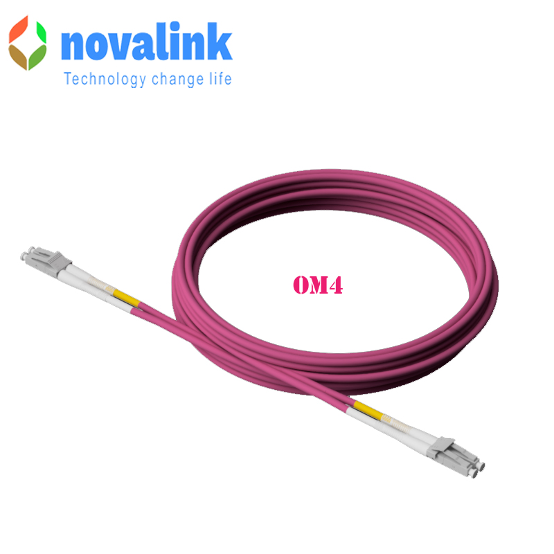 Dây nhảy quang Multi Mode LC-LC -DX- OM4 dài 20m novalink mã NV-61207A tốc độ 10Gb