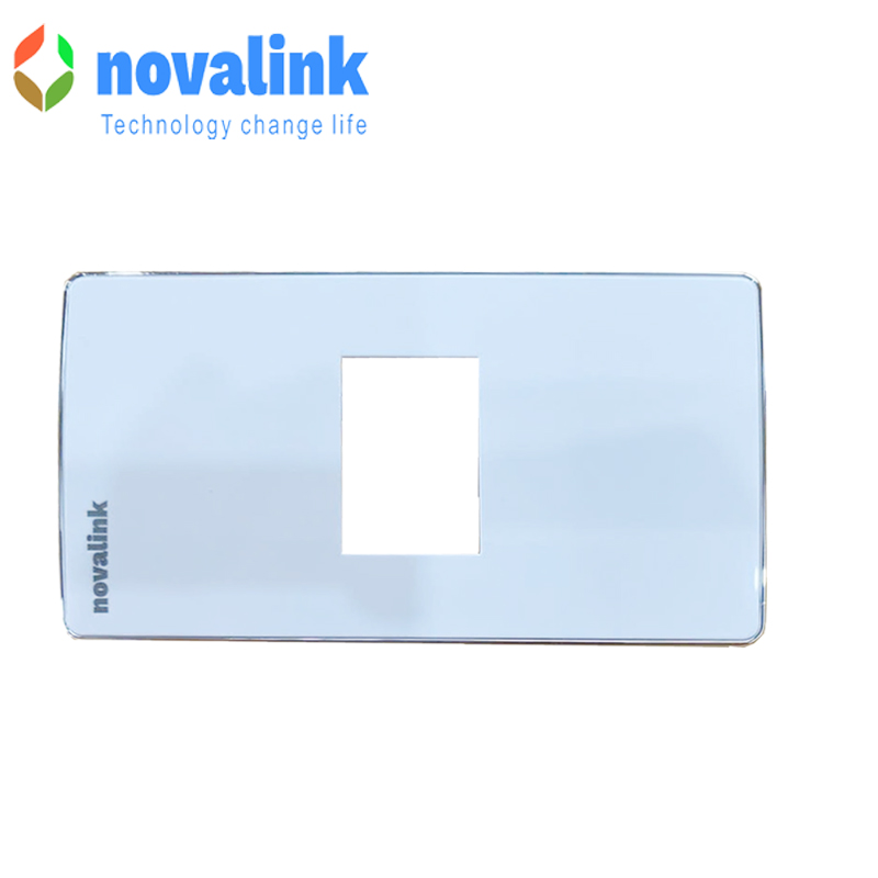 Mặt mạng 1 cổng chính hãng Novalink hình chữ nhật âm tường NV-21001WS