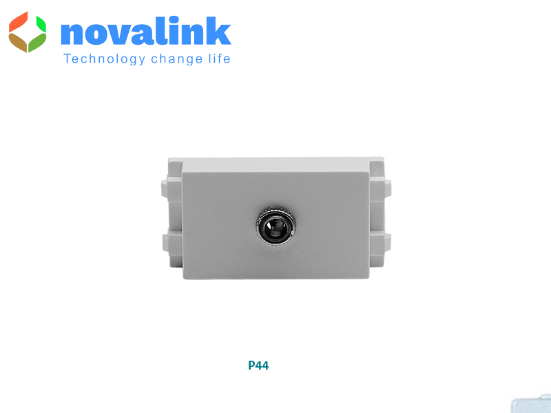 Hạt ổ cắm audio jack 3.5 ly type 128 chính hãng novalink mã P44