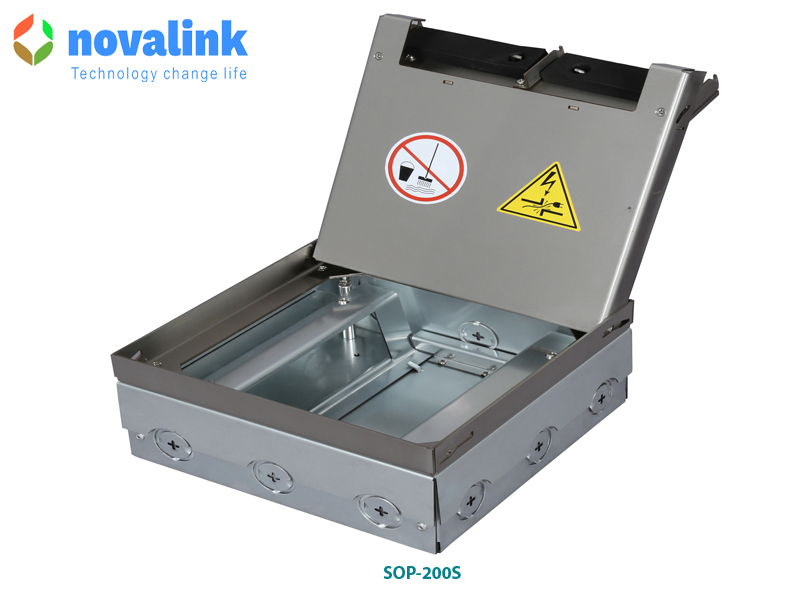 Hộp ổ điện âm sàn câo cấp 12 modules chính hãng Novalink mã SOP-200S