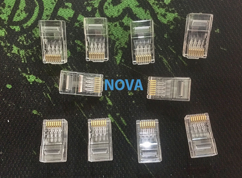 Đầu bấm mạng, hạt mạng cat 6 UTP 1 mảnh NOVA chính hãng