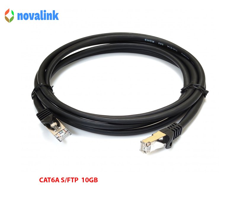 Dây nhảy mạng CAT6A SFTP 10gbs dài 7m màu đen NV-62108A