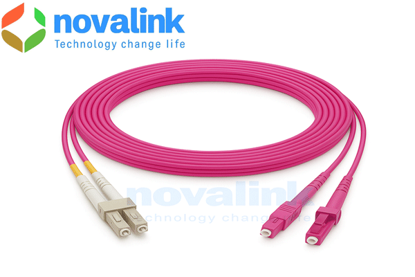 Dây nhảy quang SC-LC -Mutil Mode -OM4 dài 10m Hãng novalink mã NV-61305A Tốc độ 10Gb