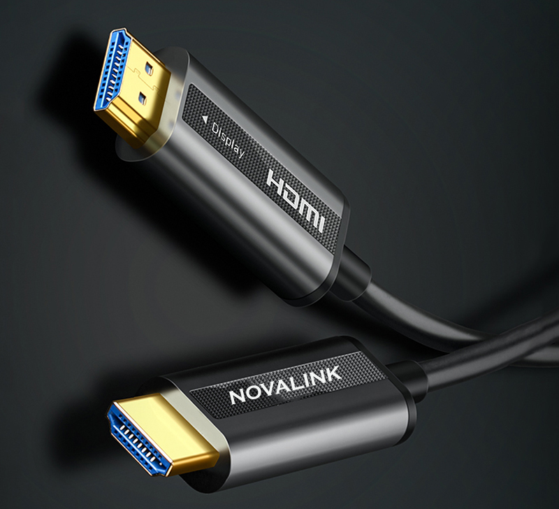 Dây cáp tín hiệu HDMI 2.0 sợi quang Novalink NV-32011 4Kx60hz dài 25m cao cấp