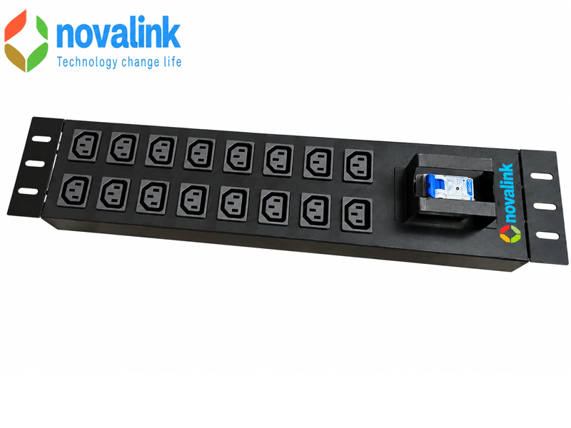 Thanh nguồn PDU 16 ổ cắm C13 Novalink NV-66217A, 220V 32A , Giải ph&aacute;p cấp nguồn cho tủ rack