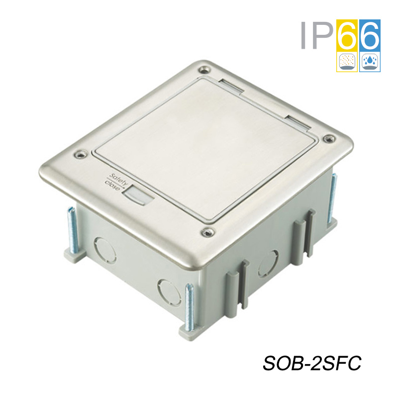 Hôp ổ điện âm sàn SOB-2SFC chống nước cao cấp
