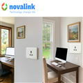 Bộ mặt ổ cắm đơn 3 chấu đa năng Novalink mã A6-08 Công xuất 15A điện áp 220V-250V hàng cao cấp
