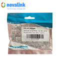 Đầu bấm điện thoại RJ11 với 4 pin chính hãng novalink CC-01-00298 chân mạ vàng 50U túi 50 cái cao cấp