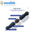 Đầu nối dây mạng cat6 ngoài trời , trong nhà novalink NV-WP601A hỗ trợ IP68 cao cấp