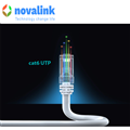 Dây cáp mạng cat6 Novalink dài 15m màu trắng mã  NV-25008A tốc độ 1Gb băng thông 550mhz