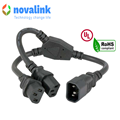 Dây Chia Nguồn 1 C14 Sang 2 C13 Dài 0.5m Novalink NV-52009A - Giải Pháp Tối Ưu Cho Tủ Rack Data Center