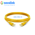 Dây nhảy patch cord cat5E dài 0.5m màu vàng Novalink NV-11201A tiết diện 24AWG băng thông 350MHZ tốc độ 1Gb