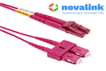 Dây nhảy quang SC-LC -Mutil Mode OM4  Duplex dài 5m Hãng novalink Mã NV-61304A Tốc độ 10Gb