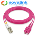 Dây nhảy quang SC-LC -Mutil Mode OM4  Duplex dài 5m Hãng novalink Mã NV-61304A Tốc độ 10Gb