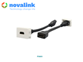 Hạt ổ cắm HDMI 2.0 dài 20cm mã P30A1 chính hãng Novalink