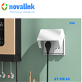 Hộp ổ cắm điện chống nước ngoài trời Novalink mã NV-OW46 cao cấp hỗ trợ IP66