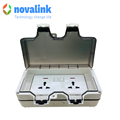 Hộp ổ cắm điện chống nước ngoài trời Novalink mã NV-OW46 cao cấp hỗ trợ IP66