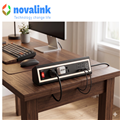 Hộp ổ điện lắp trên bàn làm việc cao cấp novalink mã NV-DP301UC chính hãng