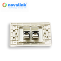 Mặt âm tường 2 thiết bị hình chữ nhật NV-21002WS chính hãng novalink