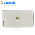 Mặt mạng 1 cổng chính hãng Novalink hình chữ nhật âm tường NV-21001WS