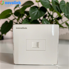 Bộ ổ cắm mạng 1 cổng cat6 hình vuông novalink NV-22001SW+ CC-04-00231