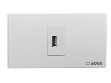 Bộ ổ cắm sạc USB 5V-2A âm tường 1 cổng