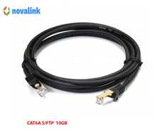 Dây kết nối mạng CAT6A SFTP 10Gbs NOVALINK NV-62103A dài 1.5m màu đen