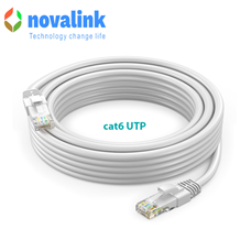 Dây mạng cat6 novalink dài 3m mầu trắng mã NV-25004A tốc độ 1Gb băng thông 550MHZ cao cấp