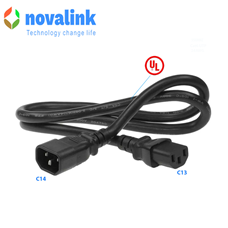 Dây nguồn C13 to C14 dài 5m tiết diện 16AWG, 13A chính hãng novalink mã NV-53008B