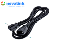 Dây nguồn C14 to C15 tiết diện 3*1.5mm dài 1.5m Novalink NV-51103A