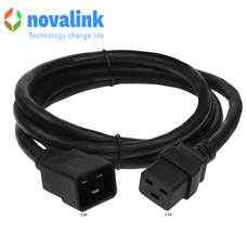 Dây nguồn C19 to C20 tiết diện 3*2.5mm 16A dài 3m Novalink mã NV-56103A