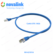 Dây nhảy mạng  cat6A STP ,BLUE,23AWG, 600Mhz, dài 0.5m tốc độ 10Gb Mã NV-62101A