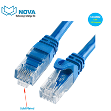 Dây nhảy patch cord cat6 dài 0.5m Novalink NV-20101A Tốc độ 10Gb băng thông 550MHZ