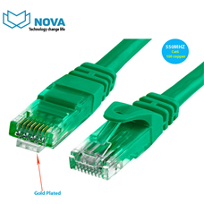 Dây nhảy patch cord cat6 dài 1.5m NOVA NV-23003 Green chính hãng 550MHZ