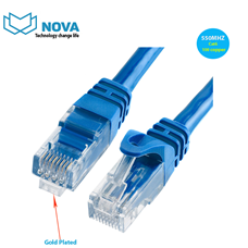 Dây nhảy patch cord cat6 dài 30m Novalink Mã NV-20113A tiết diện 24AWG, Băng thông 550Mhz tốc độ 1Gb