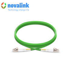 Dây nhảy quang LC-LC-MM-OM5 Duplex dài 2m vỏ LSZH Novalink NV-61703A chính hãng