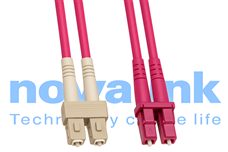 Dây nhảy quang SC-LC -Mutil Mode OM4  Duplex dài 5m Hãng novalink Mã NV-61304A Tốc độ 10Gb