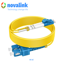Dây nhảy quang SC-LC-UPC-SM Duplex dài 2m Novalink mã NV-681002A chính hãng