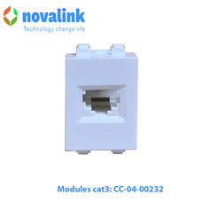 Hạt ổ cắm điện thoại novalink CC-04-00232 dùng lắp âm tường, âm sàn