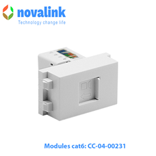 Hạt ổ cắm  mạng cat6 Novalink mã CC-04-00231 dùng cho ổ âm sàn, âm bàn , âm tường