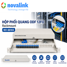 Hộp phối quang ODF 12FO Rackmount Novalink NV-66103 , Giải pháp quản lý cáp quang chuyên nghiệp