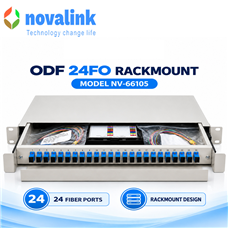 Hộp phối quang ODF 24FO Rackmount Novalink NV-66105 ,Giải pháp quản lý cáp quang chuyên nghiệp