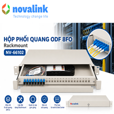 Hộp phối quang ODF 8FO Rackmount Novalink NV-66102 , Giải pháp quản lý cáp quang hiệu quả