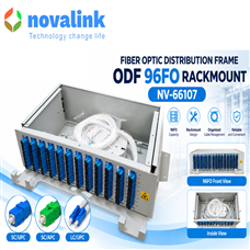 Hộp phối quang ODF 96FO Rackmount Novalink NV-66107 , Hỗ trợ SC/UPC, SC/APC, LC/UPC Single Mode và Multi Mode