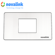 Mặt âm tường 2 thiết bị hình chữ nhật NV-21002WS chính hãng novalink
