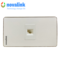 Mặt mạng 1 cổng chính hãng Novalink hình chữ nhật âm tường NV-21001WS