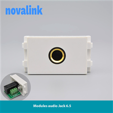 Nhân audio jack 6.5 novalink type 128 dùng cho ổ âm tường hoặc âm sàn